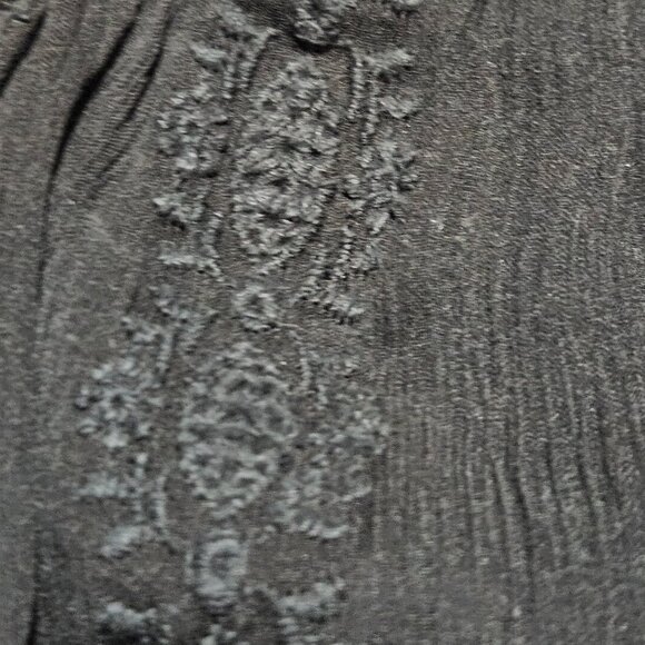 Sheer Blouse Black Small Stretchy Lightweight Minimalist Boho Office wear Chic - Picture 4 of 10